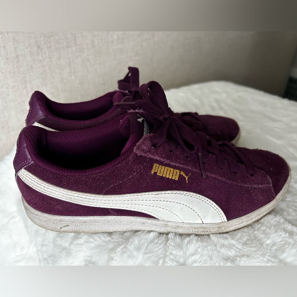 Vintage Puma Purple Suede Sneakers